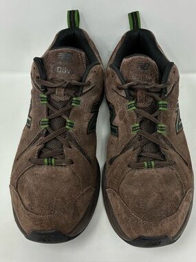 New Balance 608v4 Brown Suede Leather Sneakers MX608V4O Mens Size 10.5 D